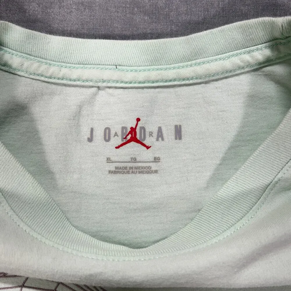 Jordan Nike Jumpman mint green sportswear streetwear jumpshot graphic tee mns XL